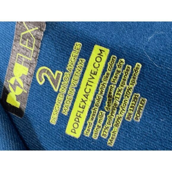 Proflex Women's Mesh Halter Neck Stretch Workout Active Tank Top Blue Size 2 - Picture 6 of 6